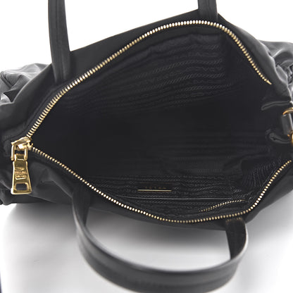 Prada Tessuto Nylon Saffiano Shopping Satchel Black 5 of 11