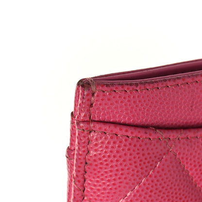 Chanel Caviar Quilted Card Holder Fuchsia 11 of 11