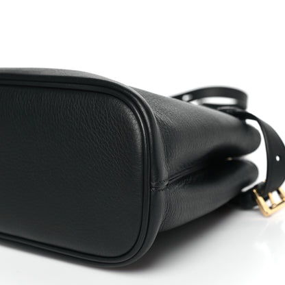 Prada Soft Grain Calfskin Small Double Belt Tote Black 9 of 9