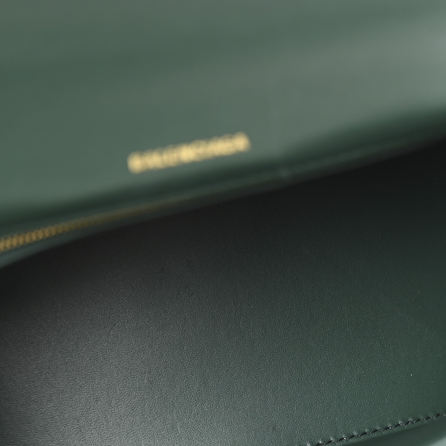 Balenciaga Shiny Calfskin Crocodile Embossed Small Hourglass Top Handle Bag Forest Green 5 of 14