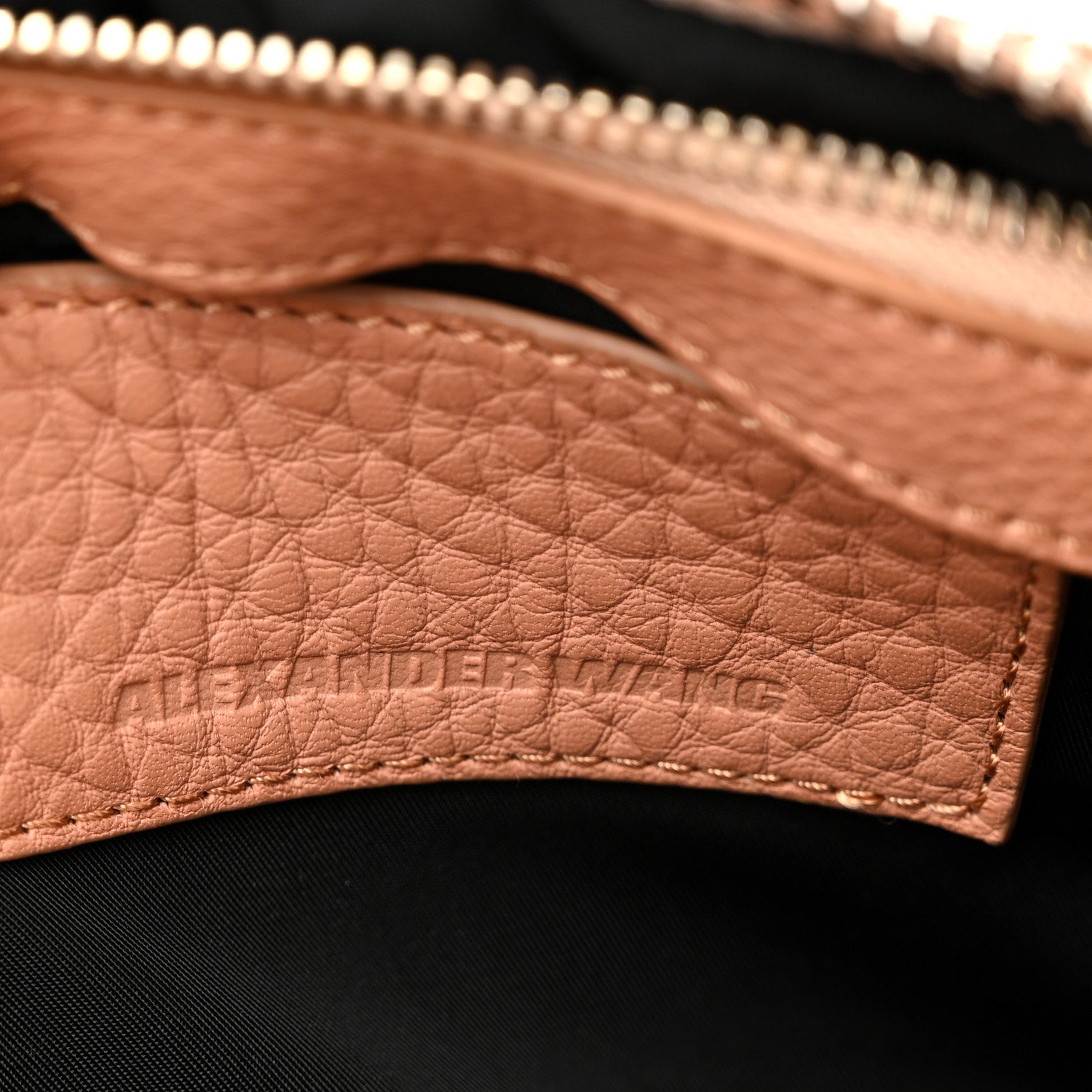 Alexander Wang Pebbled Lambskin Rocco Tan Pale Gold Hardware 6 of 9