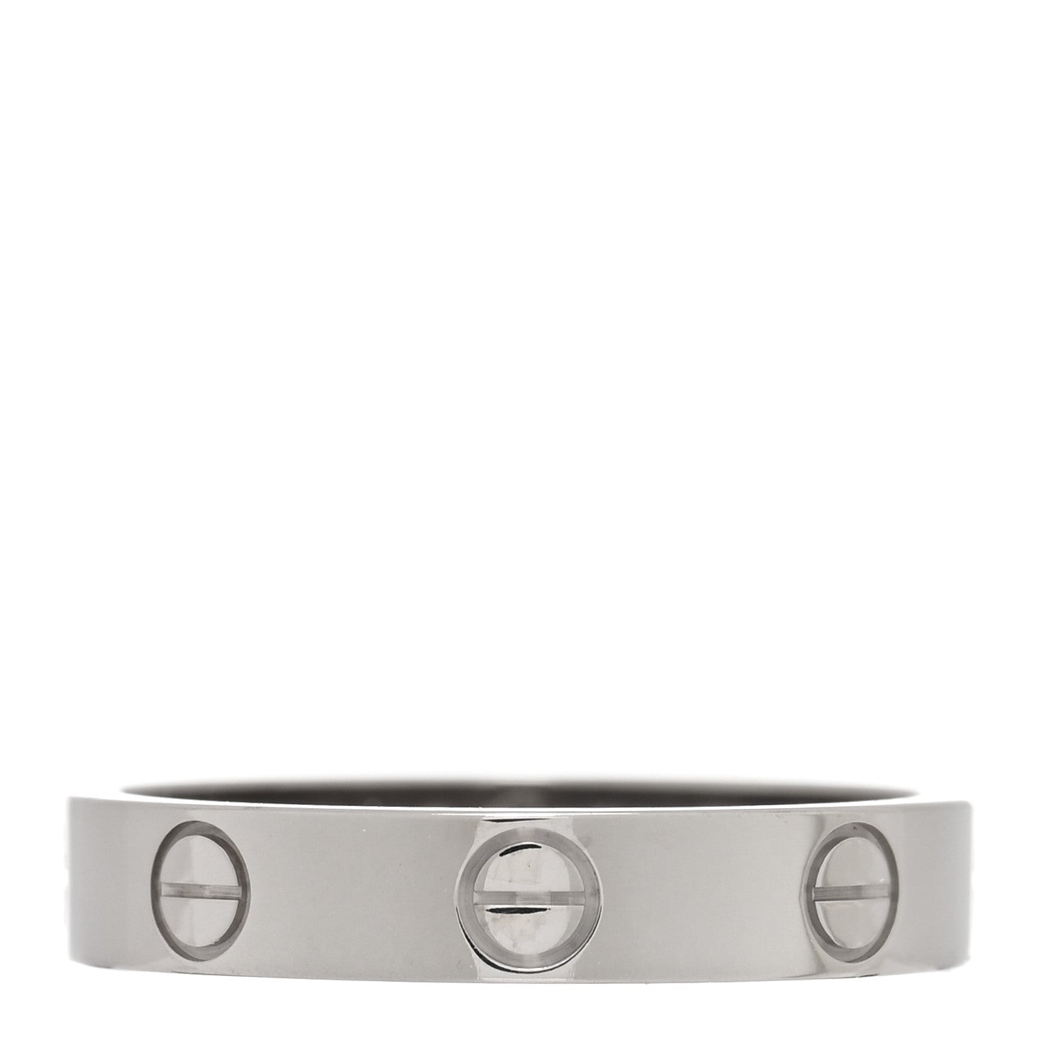 Cartier 18K White Gold 3.5mm LOVE Wedding Band Ring 53 6.5 1 of 4