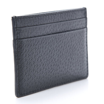 Gucci Pebbled Calfskin Animalier Card Holder Black 3 of 7