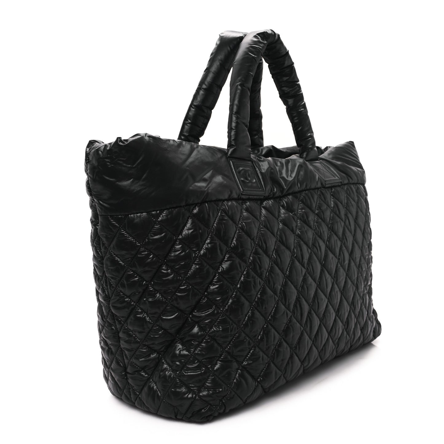 Nylon Quilted Extra Large Coco Cocoon Tote Black