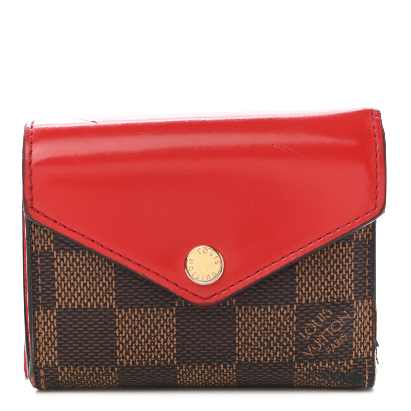 Damier Ebene Zoe Wallet Coquelicot