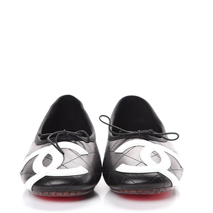 Chanel Lambskin Cambon Quilted Ballerina Flats 38.5 Black 2 of 11