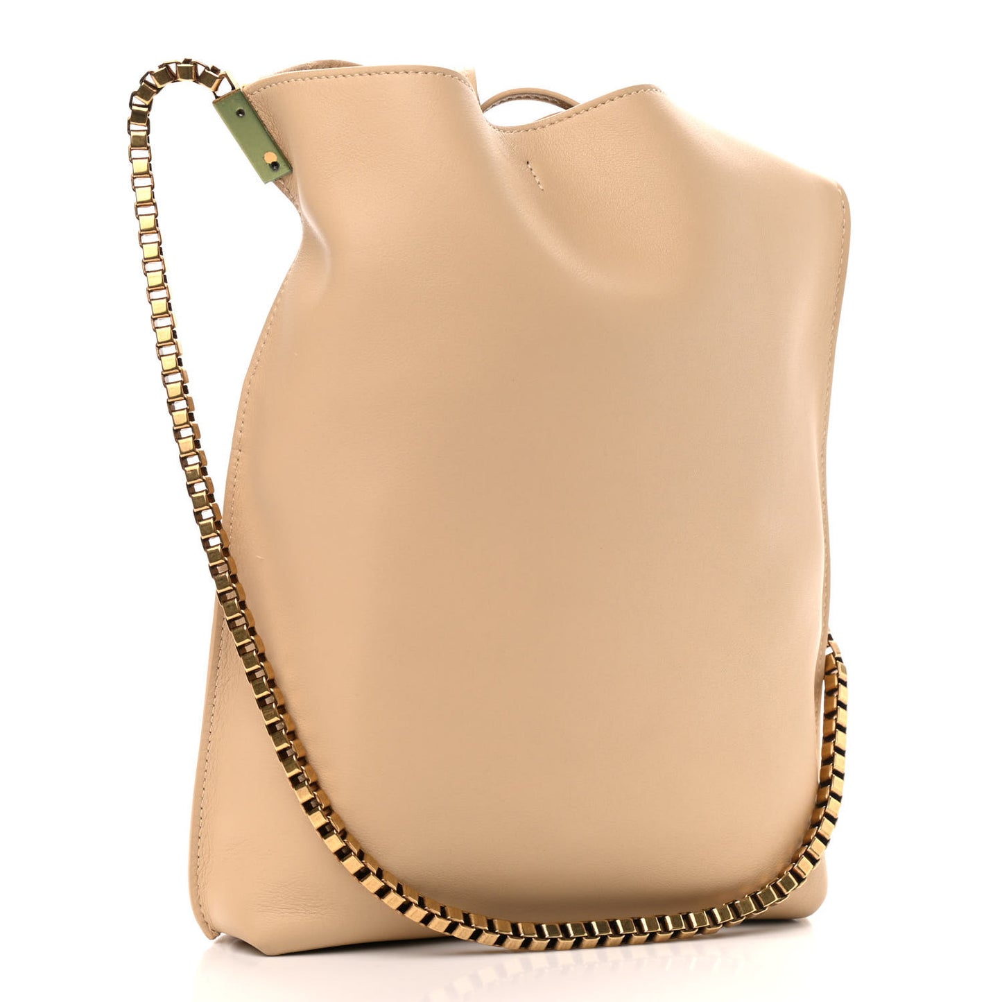 Smooth Calfskin Small Suzanne Hobo Ivory Natural