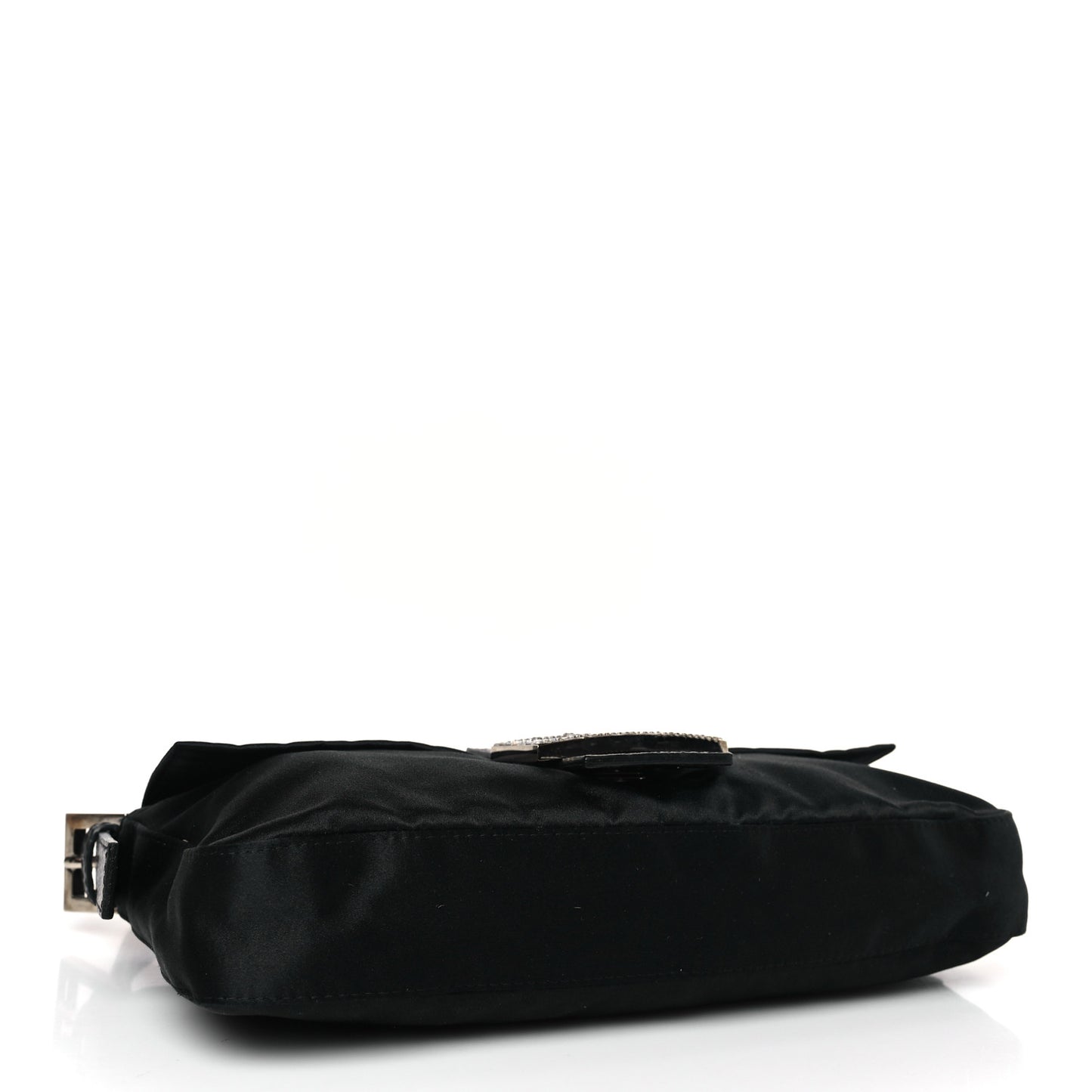 Satin Lizard Crystal Baguette Black