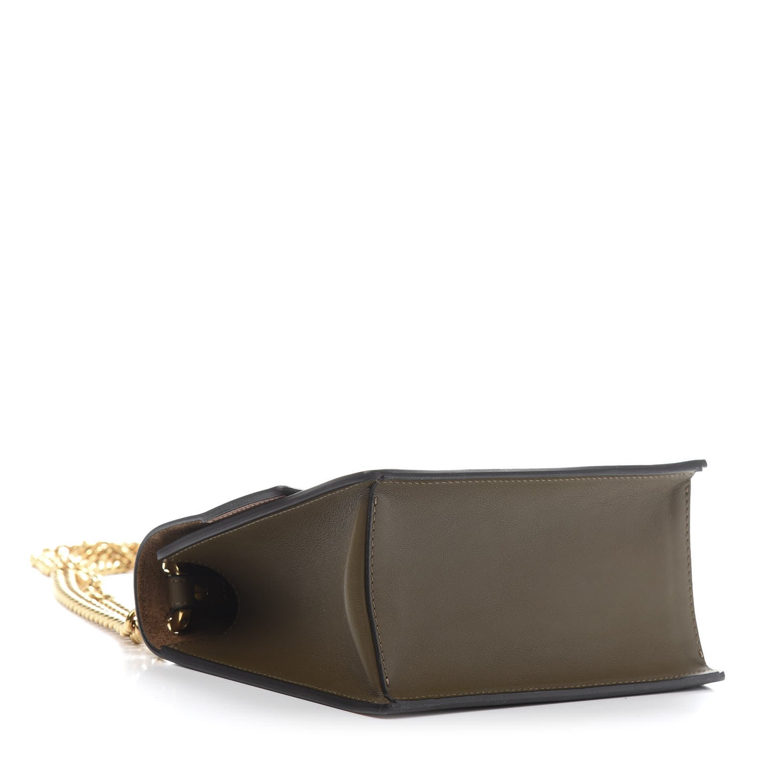 Fendi Vitello Grace Matte Small Kan U Shoulder Bag Wood 4 of 9