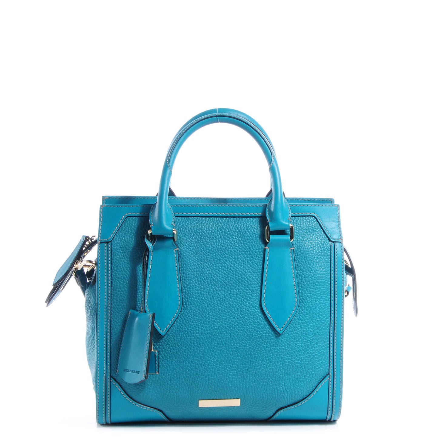 Pebbled Calfskin Small Honeywood Tote Kingfisher