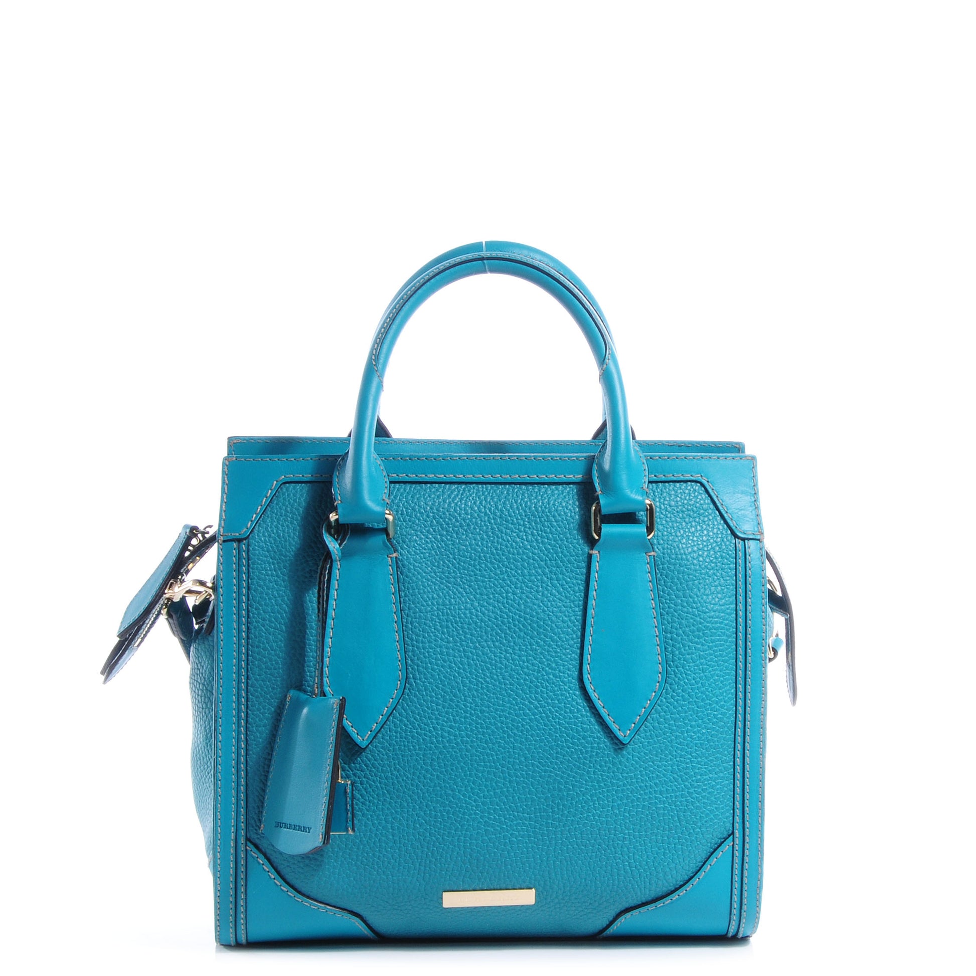 Burberry Pebbled Calfskin Small Honeywood Tote Kingfisher 1 of 9