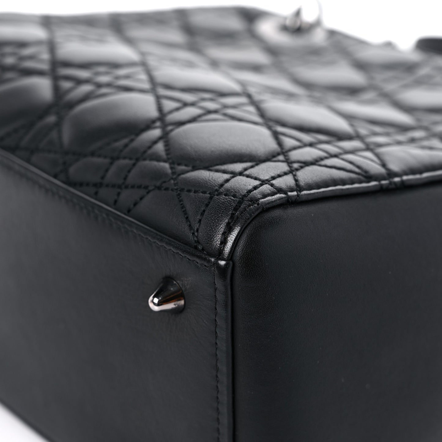 Calfskin Cannage Medium Anselm Reyle Lady Dior Black