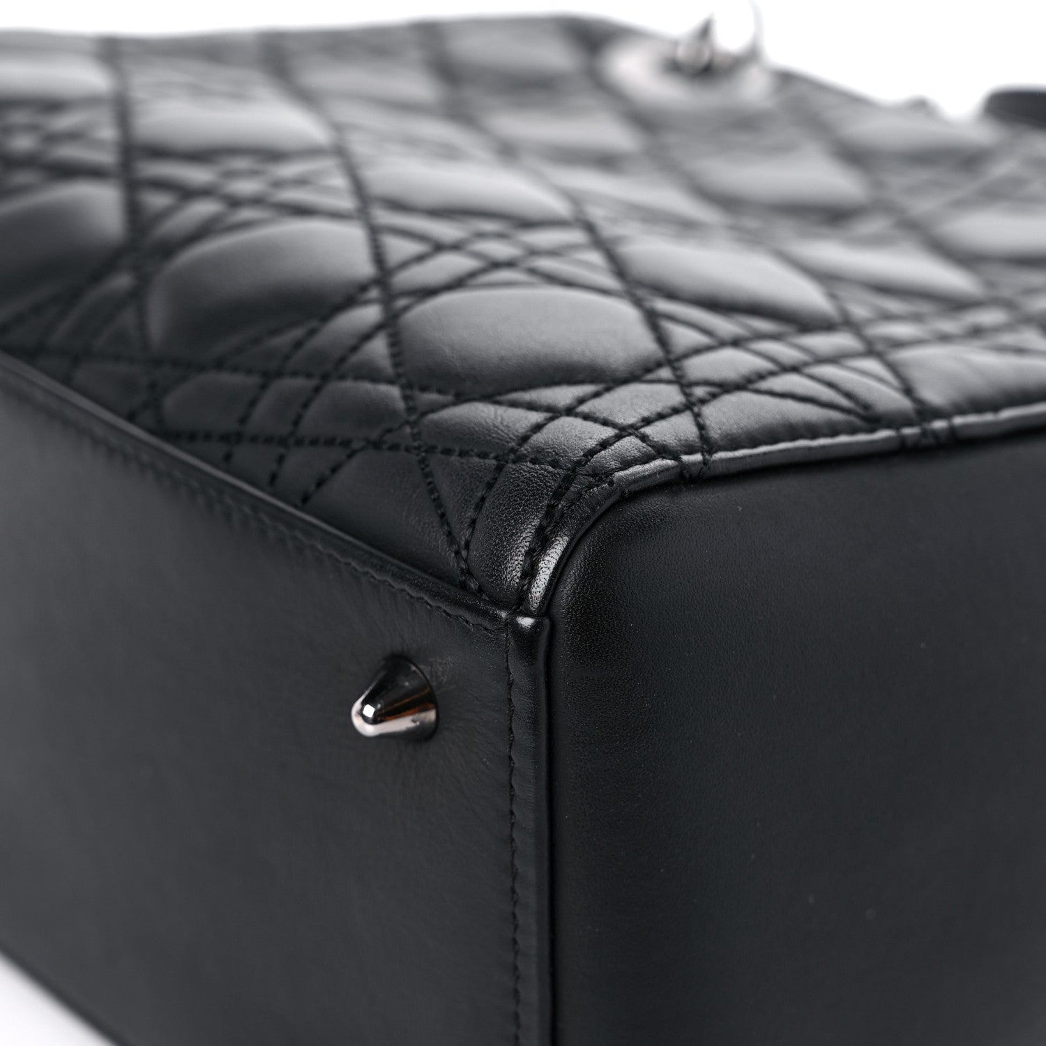 Christian Dior Calfskin Cannage Medium Anselm Reyle Lady Dior Black 6 of 13