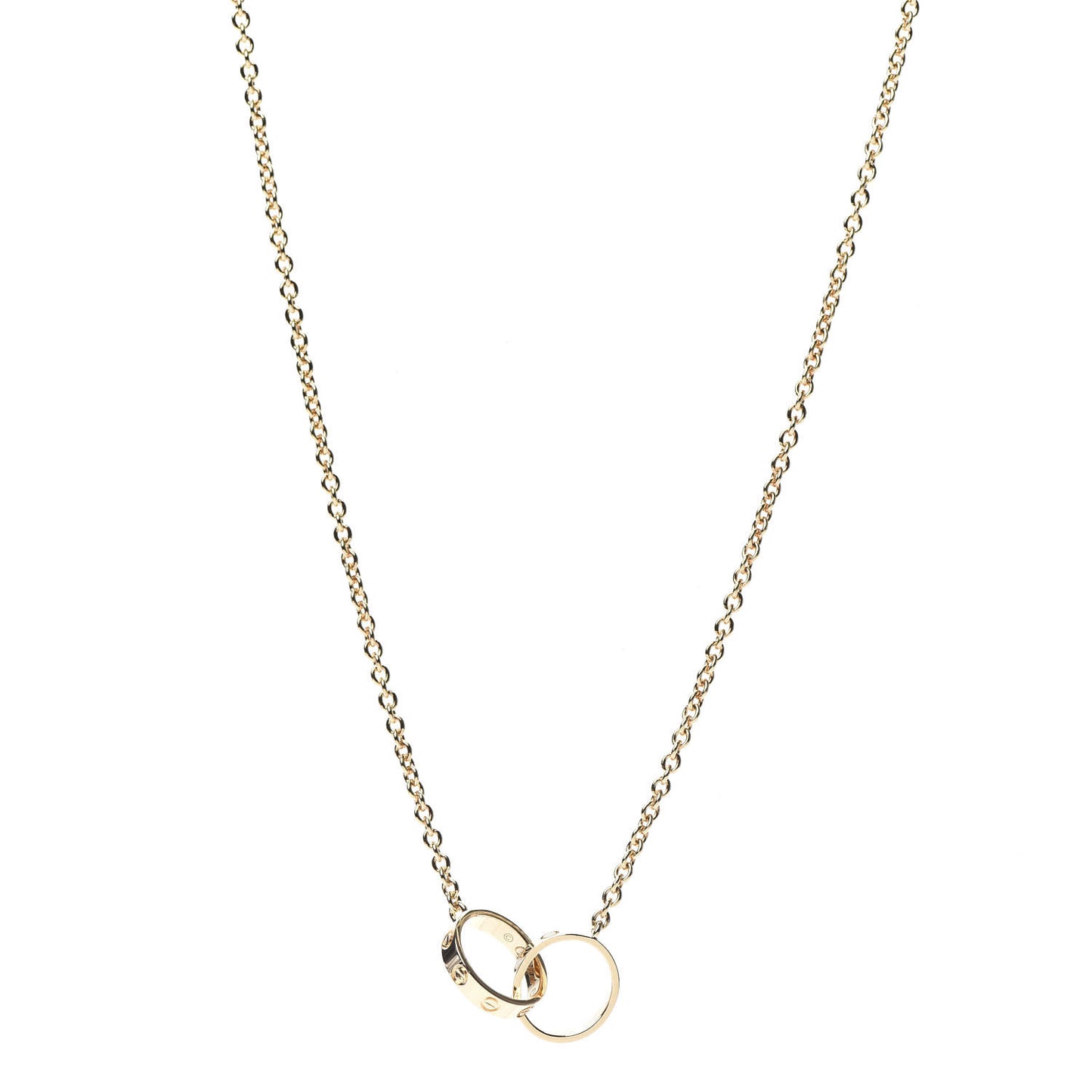 18K Yellow Gold Interlocking LOVE Necklace