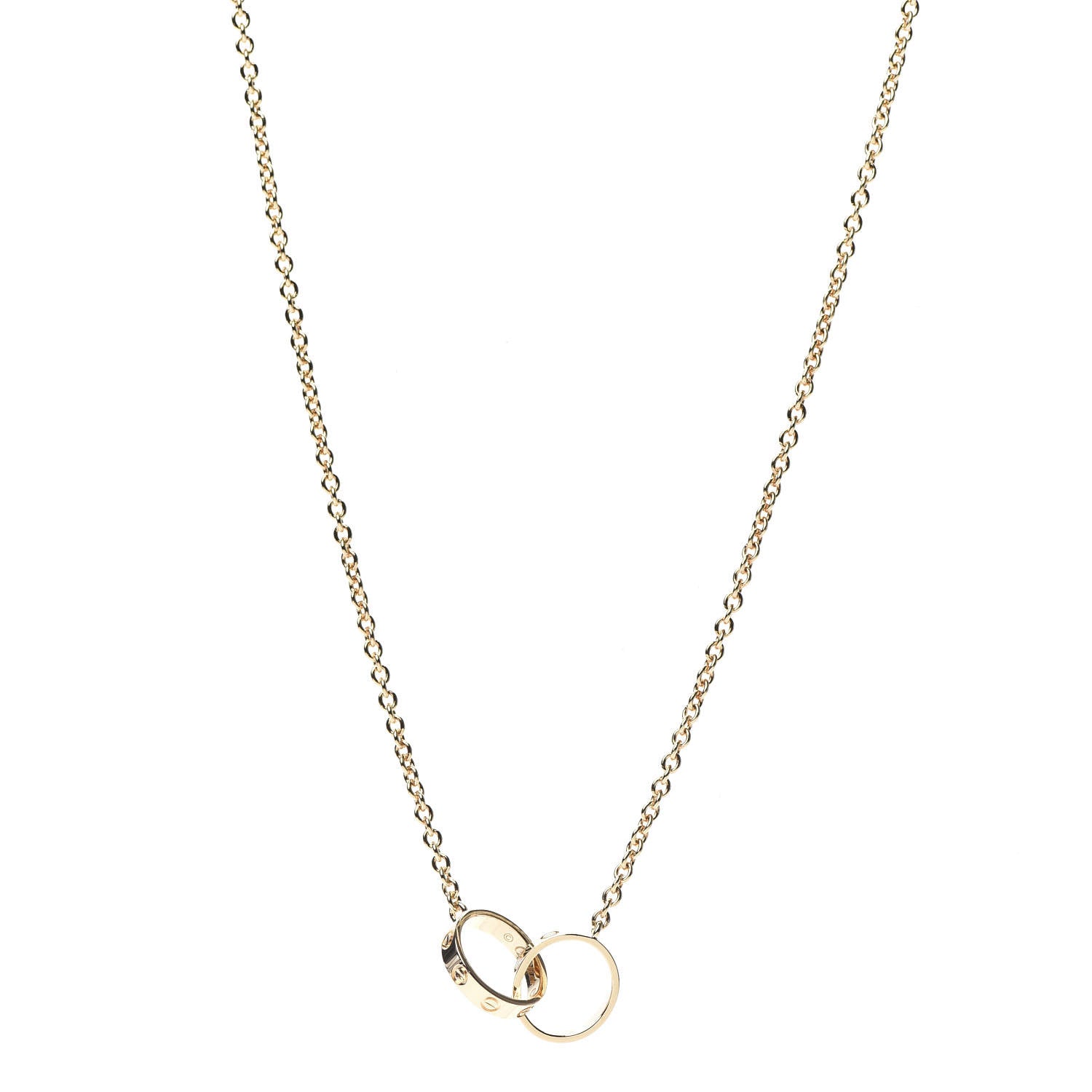 Cartier 18K Yellow Gold Interlocking LOVE Necklace 1 of 8