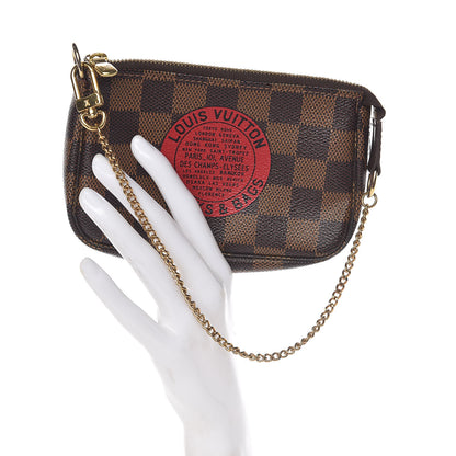 Louis Vuitton Damier Ebene Complice Trunks and Bags Mini Pochette Accessories Red 2 of 7