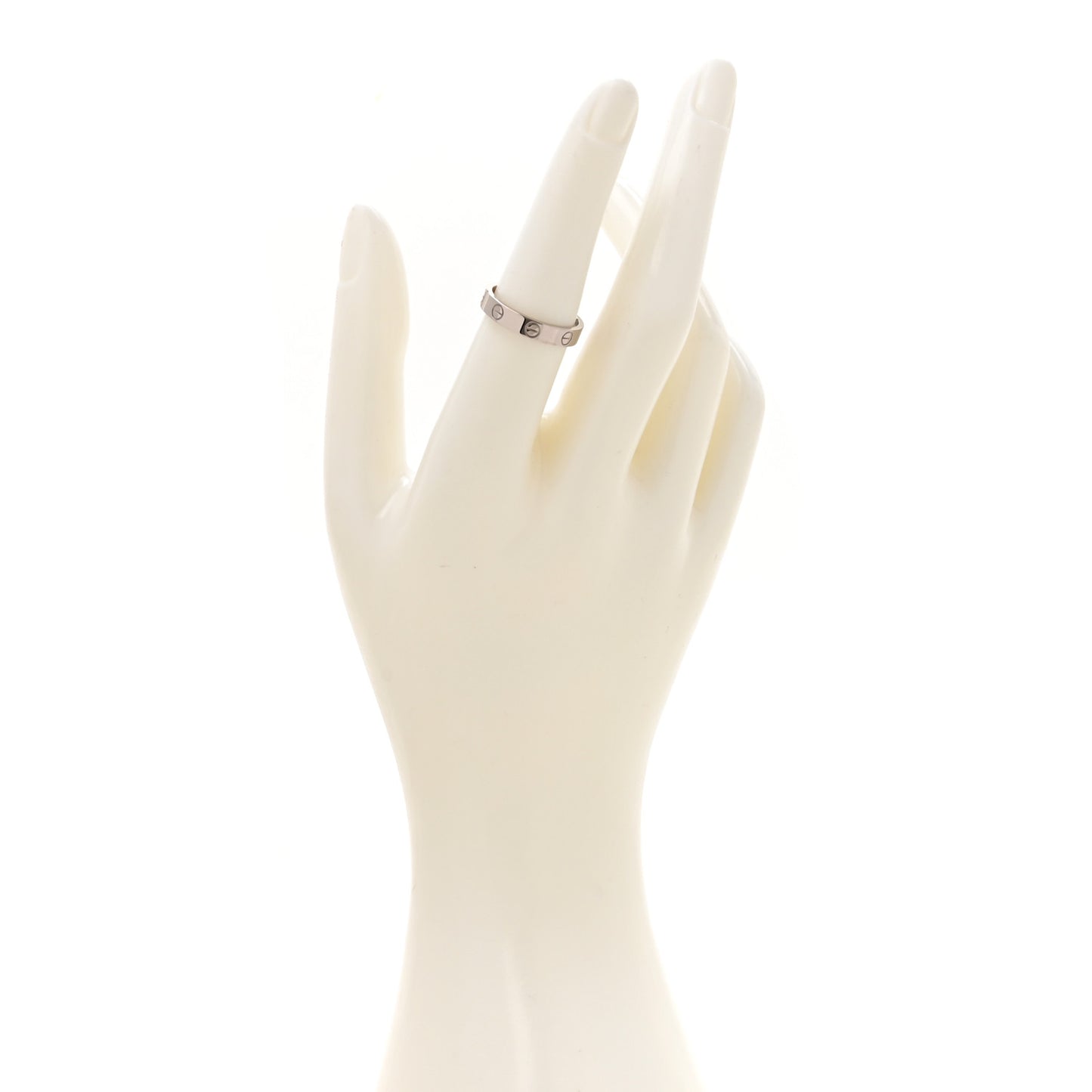 18K White Gold 3.5mm LOVE Wedding Band Ring 54 7