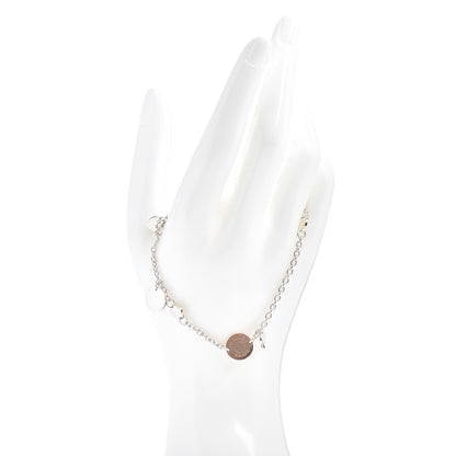 Hermes Sterling Silver 18K Rose Gold Confettis Bracelet LG 2 of 4
