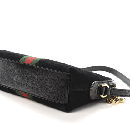 Gucci Suede Patent Web GG Small Ophidia Dome Shoulder Bag Black 7 of 11