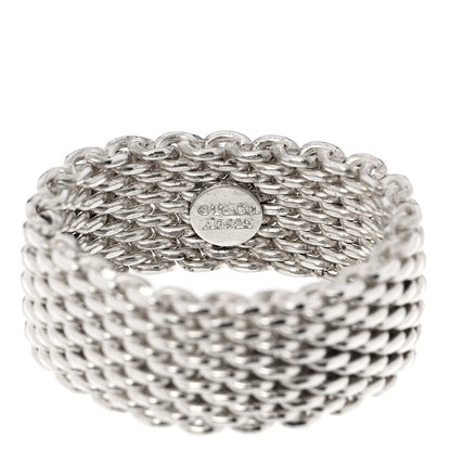Tiffany Sterling Silver Somerset Mesh Ring 60 9.25 4 of 4