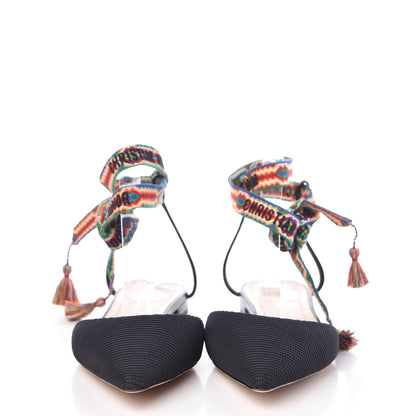 Christian Dior Technical Canvas J'adior It Flats 38 Black Multicolor 2 of 9
