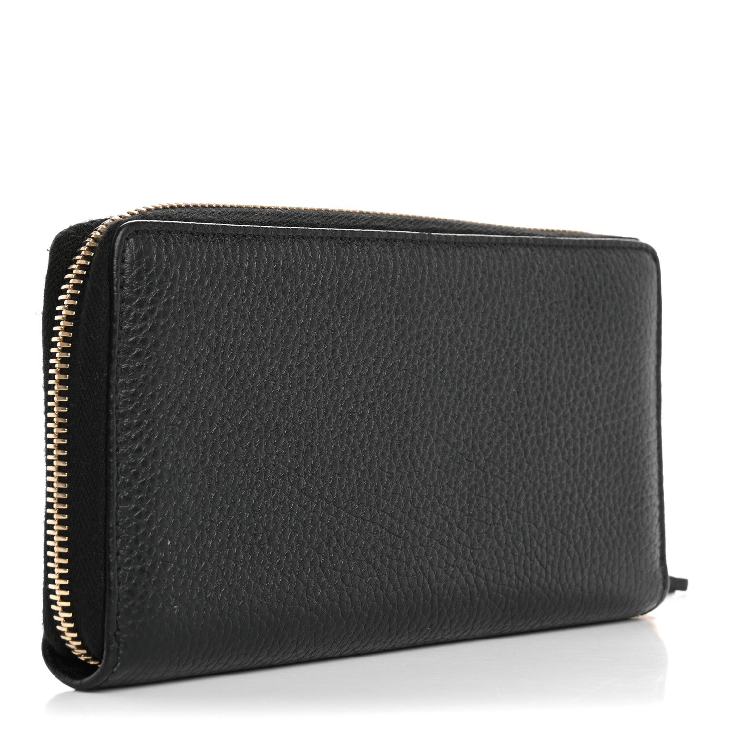 Gucci Pebbled Calfskin Soho Zip Around Wallet Black 3 of 8