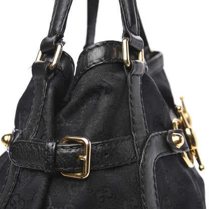 Gucci Monogram Medium Jockey Tote Black 14 of 17