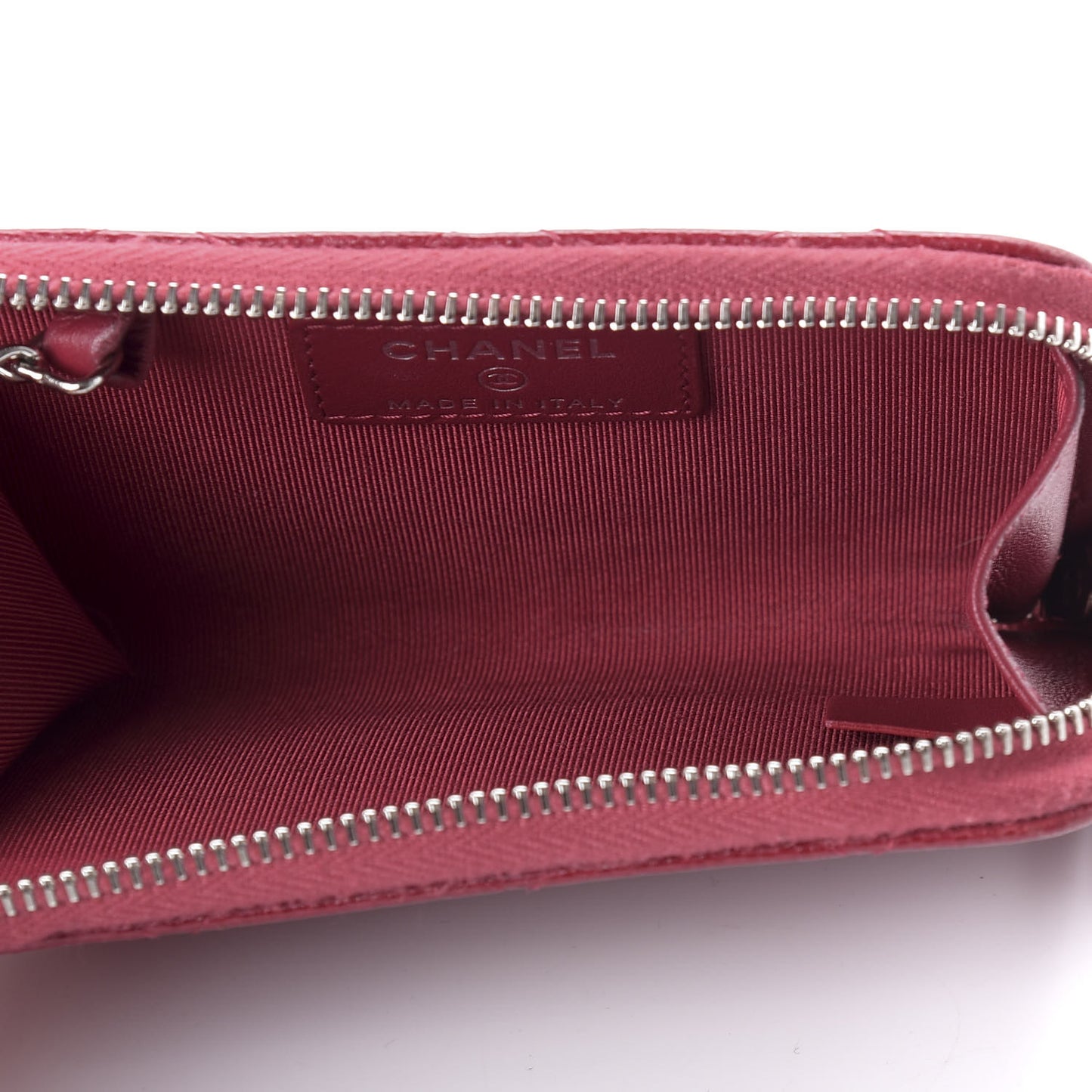 Caviar Quilted Key Holder Case Red