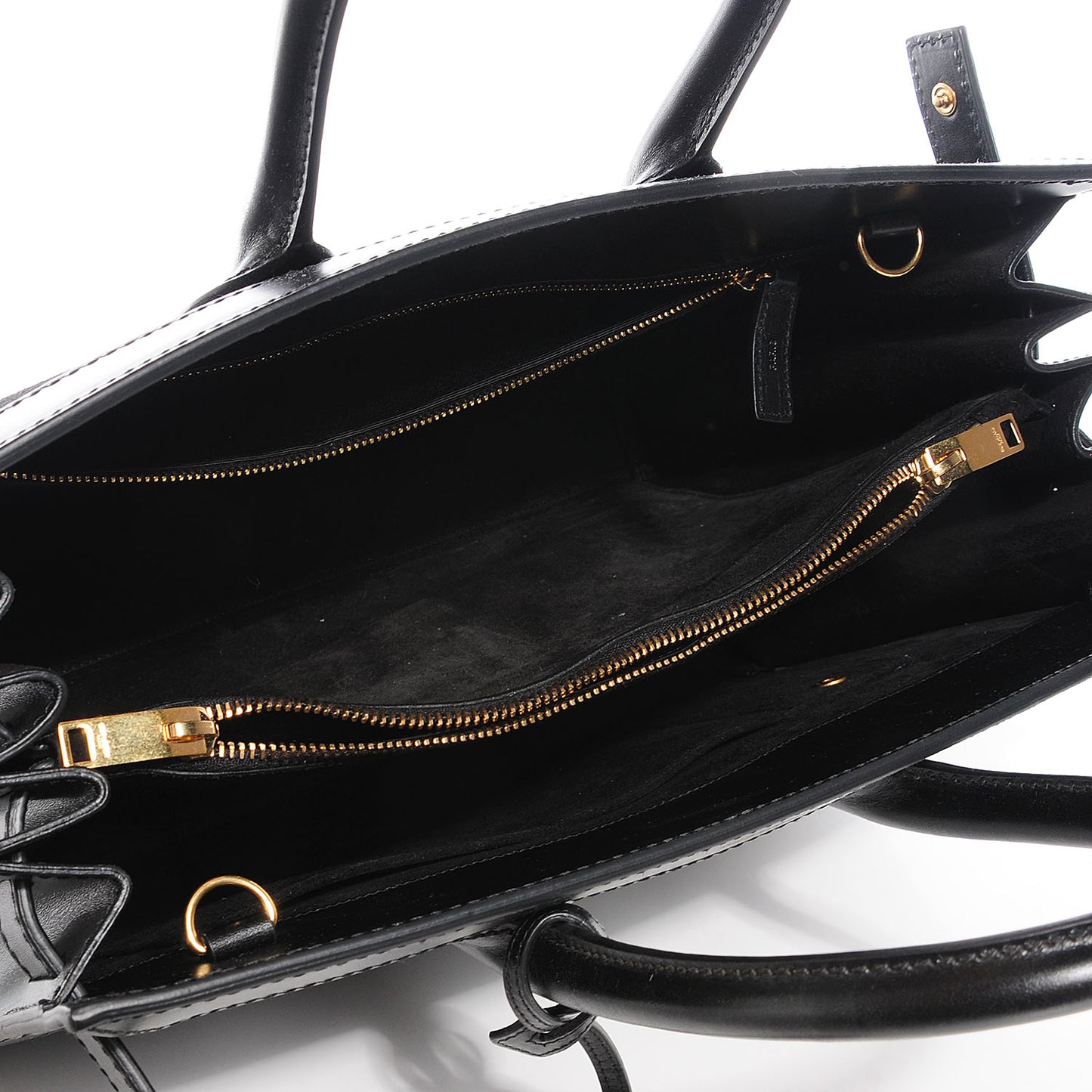 Suede Calfskin Small Sac De Jour Black