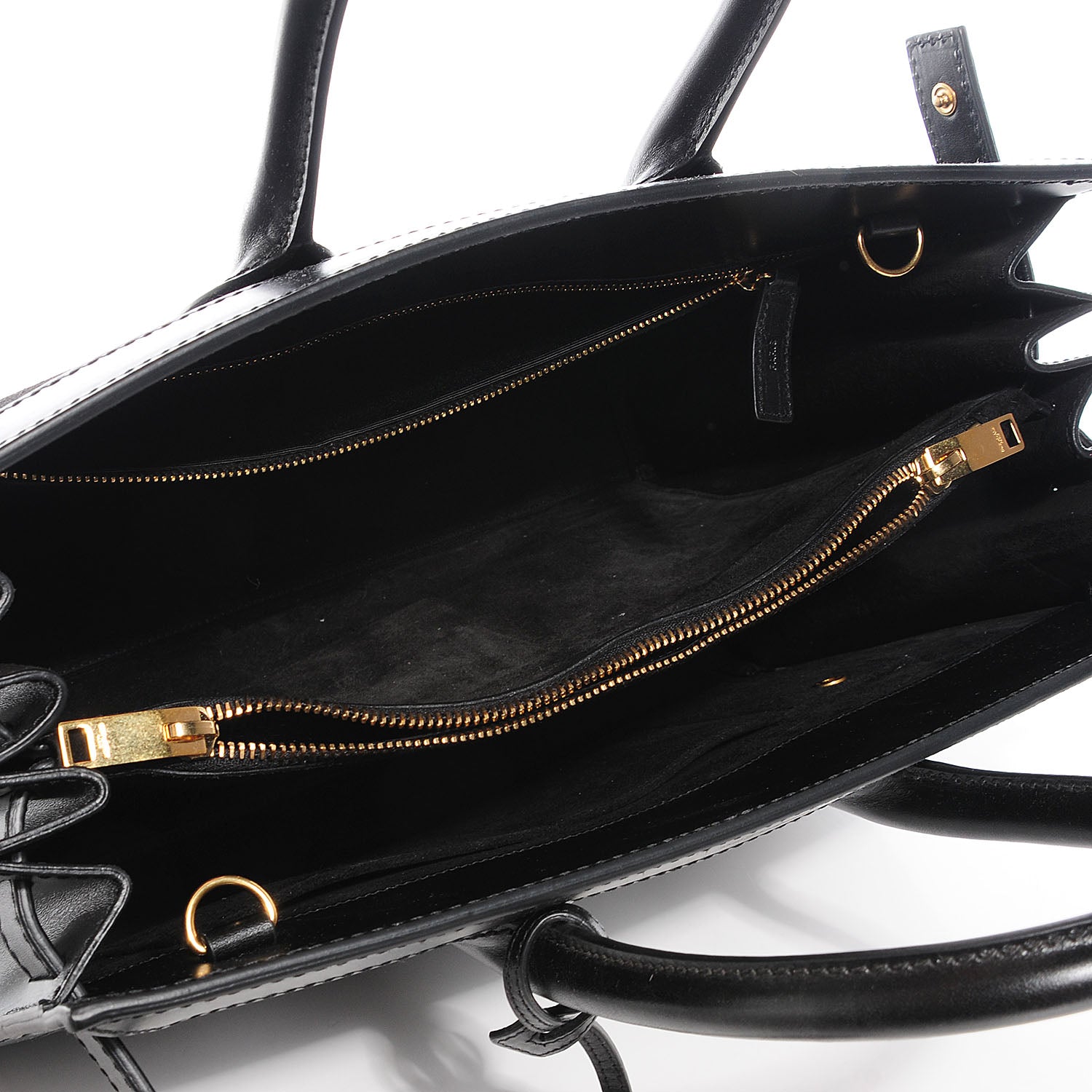 Saint Laurent Suede Calfskin Small Sac De Jour Black 5 of 9