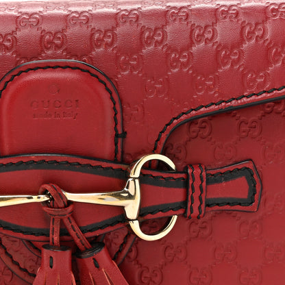 Gucci Soft Microguccissima Mini Emily Chain Shoulder Bag Rosso 8 of 17