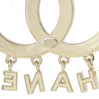 Chanel Crystal Pearl Signature Drop Brooch Gold 3 of 3