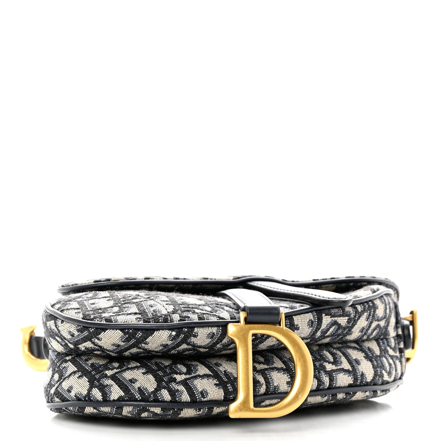 Christian Dior Oblique Mini Saddle Bag Blue 4 of 10