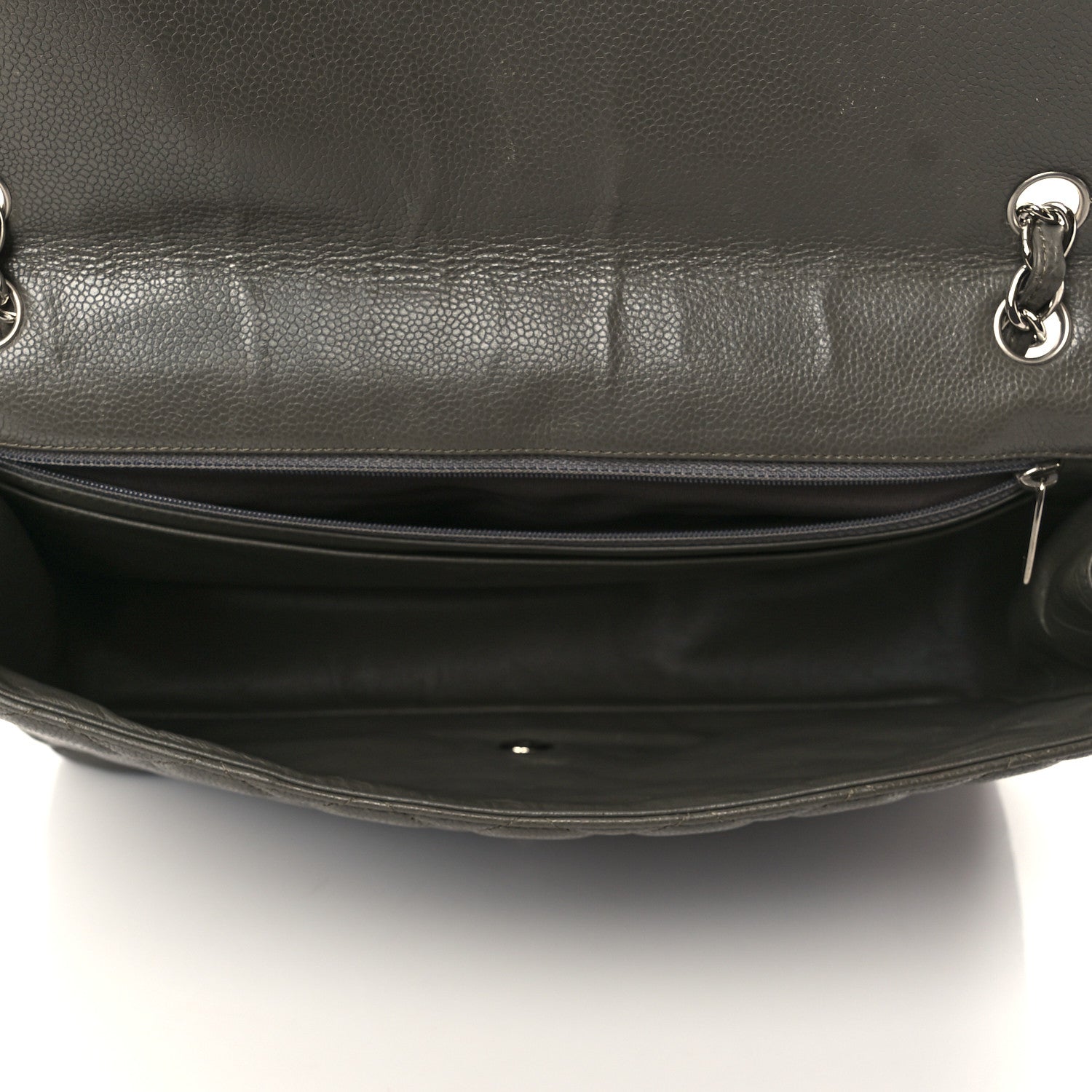 Chanel Caviar Quilted Maxi Single Flap Grey 4 of 9