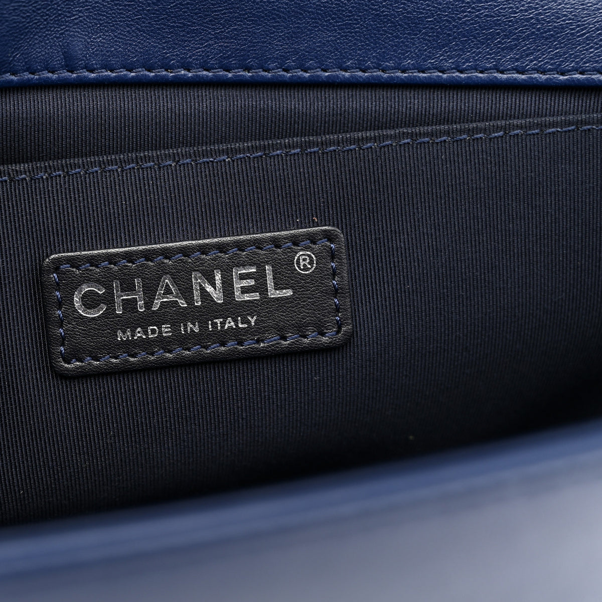 Chanel Lambskin Quilted Medium Boy Flap Navy 6 of 10