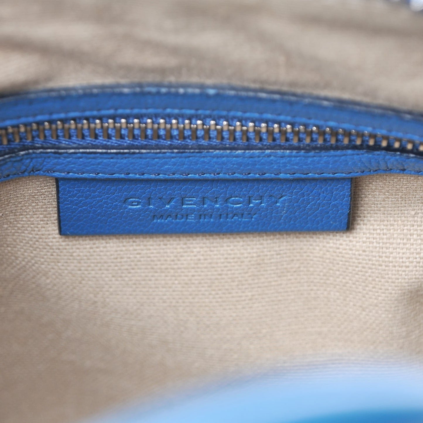 Sugar Goatskin Mini Antigona Electric Blue