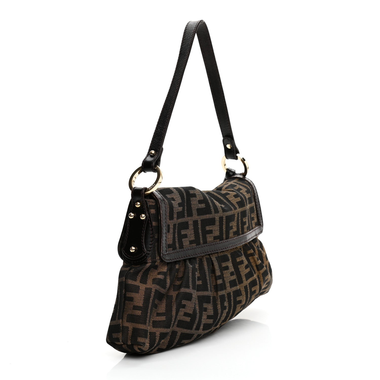 Fendi Zucca Small Chef Shoulder Bag Tobacco 3 of 10