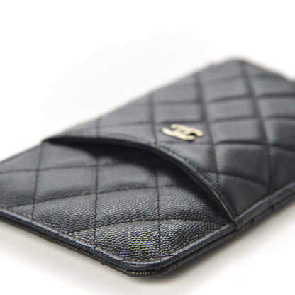 Chanel Caviar Quilted Classic Flat Wallet Pouch Black 6 of 9