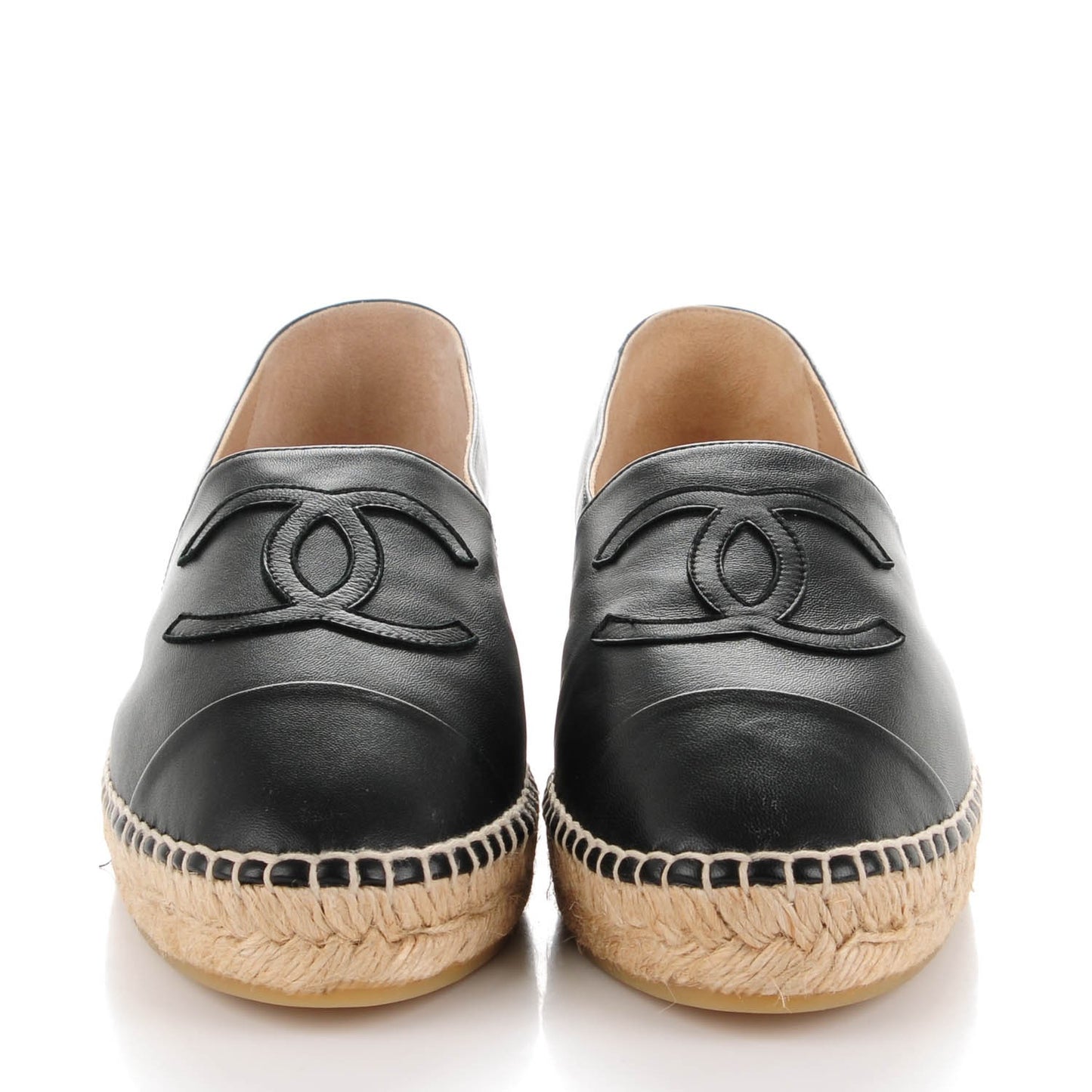 Lambskin CC Espadrilles 40 Black