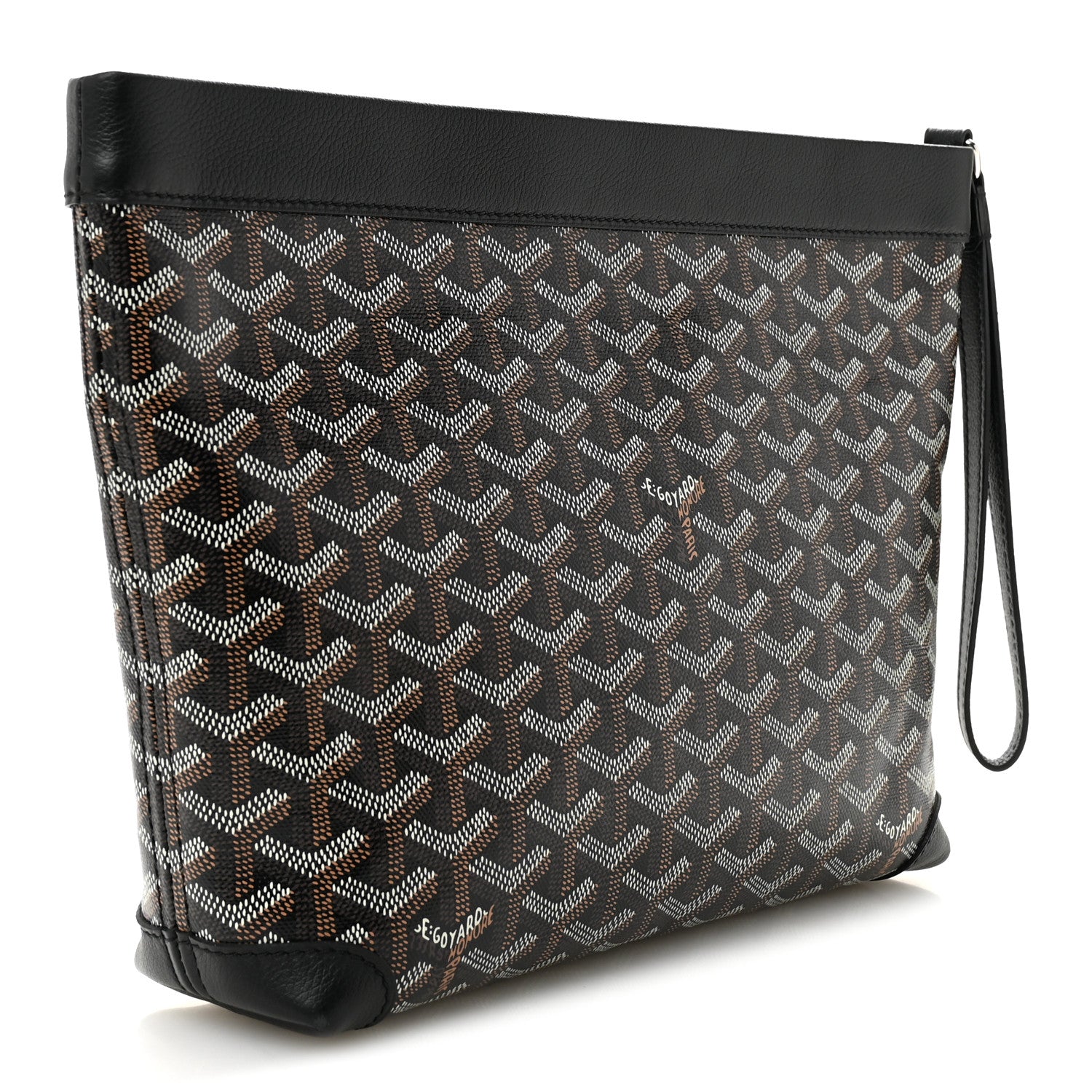 Goyard Goyardine Conti Pouch Burgundy Black 3 of 7