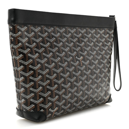 Goyard Goyardine Conti Pouch Burgundy Black 3 of 7
