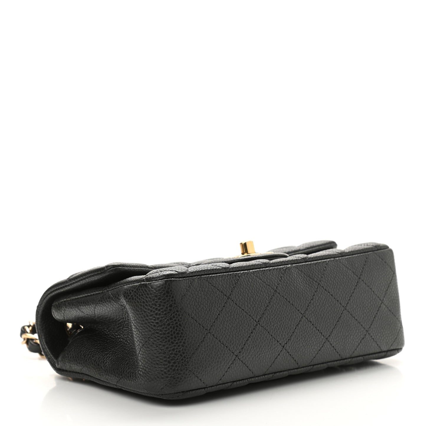 Caviar Quilted Mini Rectangular Flap Black