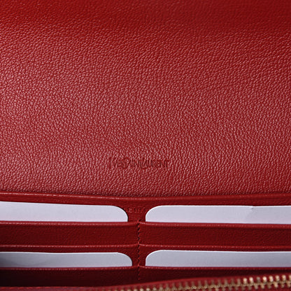 Saint Laurent Calfskin Belle de Jour Chain Clutch Rouge Orient 6 of 9