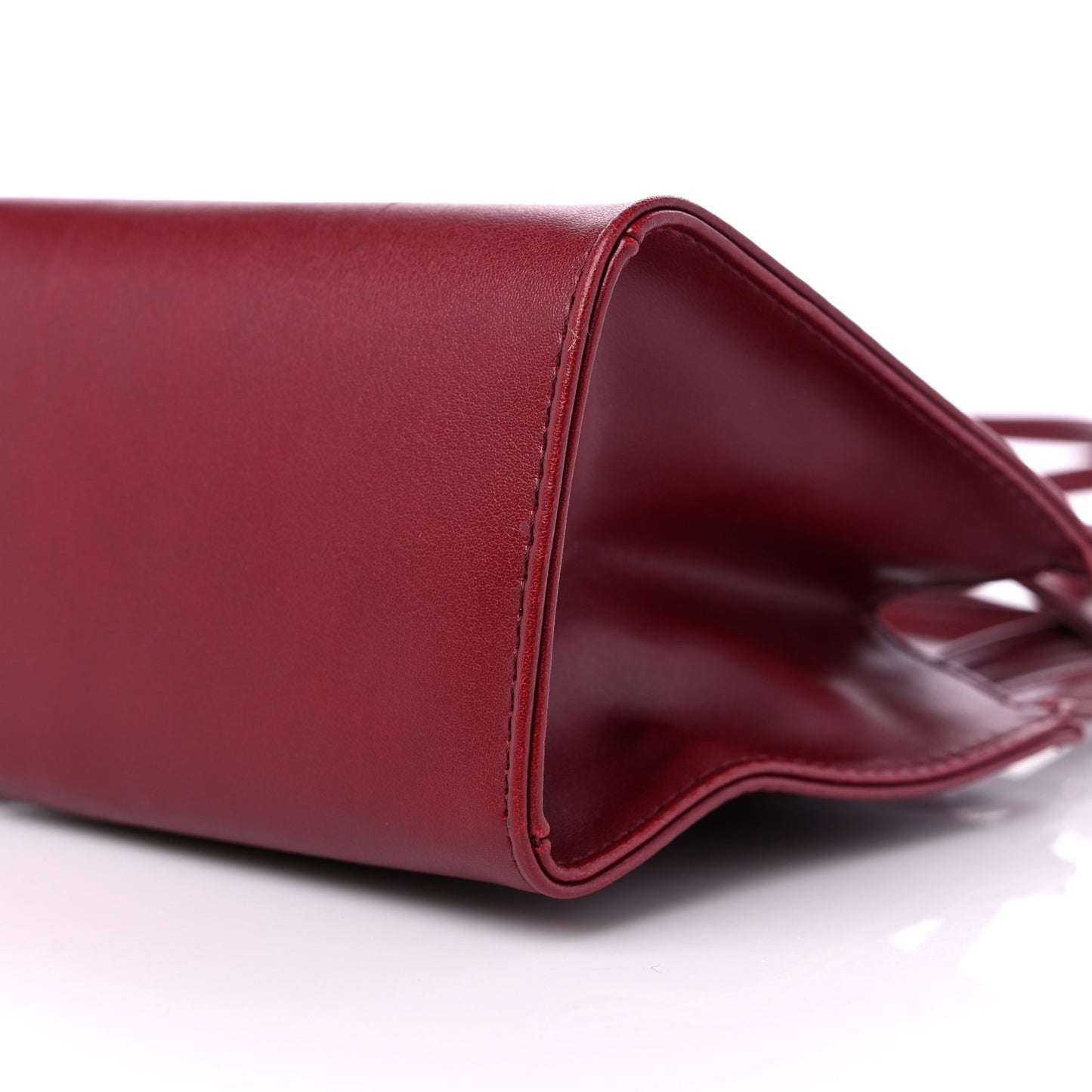 Vegan Leather Small Shopping Bag Oxblood