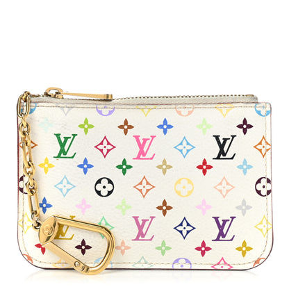 Louis Vuitton Monogram Multicolor Key Pouch White Litchi 1 of 11