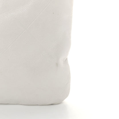 Chanel Calfskin Quilted Top Handle Tote Bag White 17 of 18