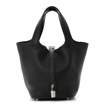 Hermes Taurillon Clemence Picotin Lock 18 PM Black 1 of 13