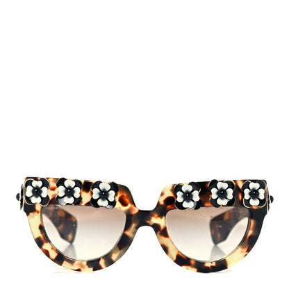 Prada Acetate Flower Poeme Sunglasses SPR26P Tortoise 3 of 7