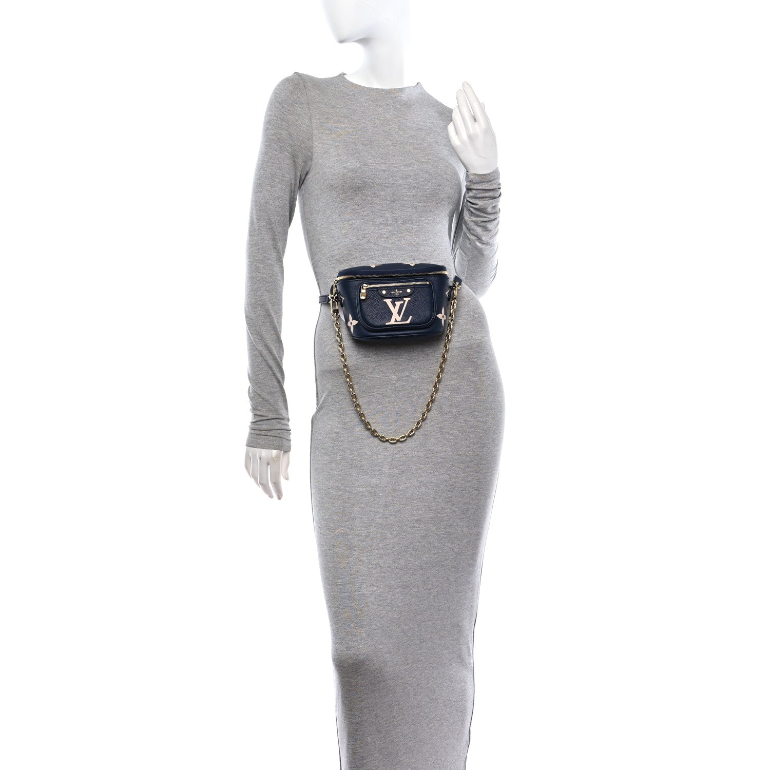 Louis Vuitton Empreinte Monogram Giant Mini By The Pool Bumbag Blue Beige 2 of 10