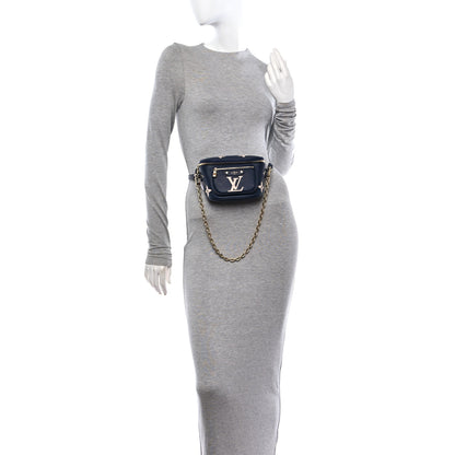Louis Vuitton Empreinte Monogram Giant Mini By The Pool Bumbag Blue Beige 2 of 10